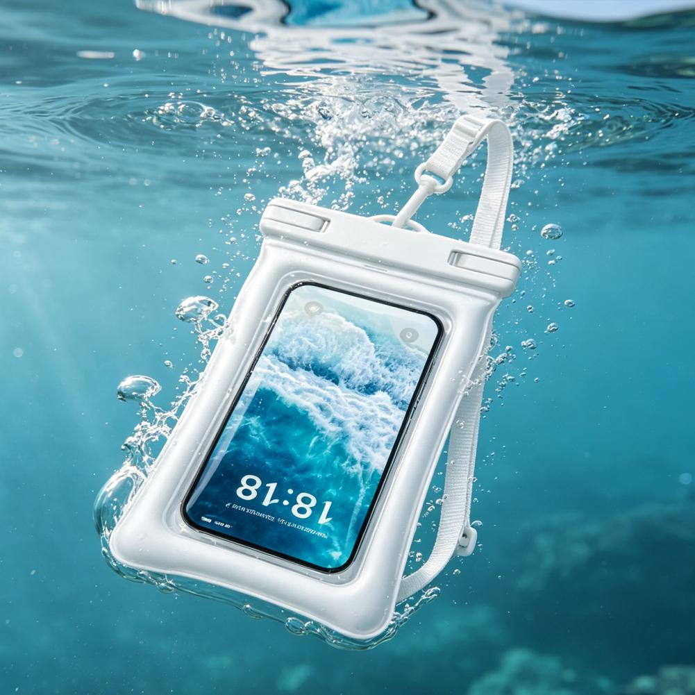 Dry Bag Waterproof - 防水電話ポーチ、取り外し可能なストラップ付き、透明フローティング携帯電話ドライバッグケースプロテクター、ビーチ、カヤック、クルーズ、旅行用