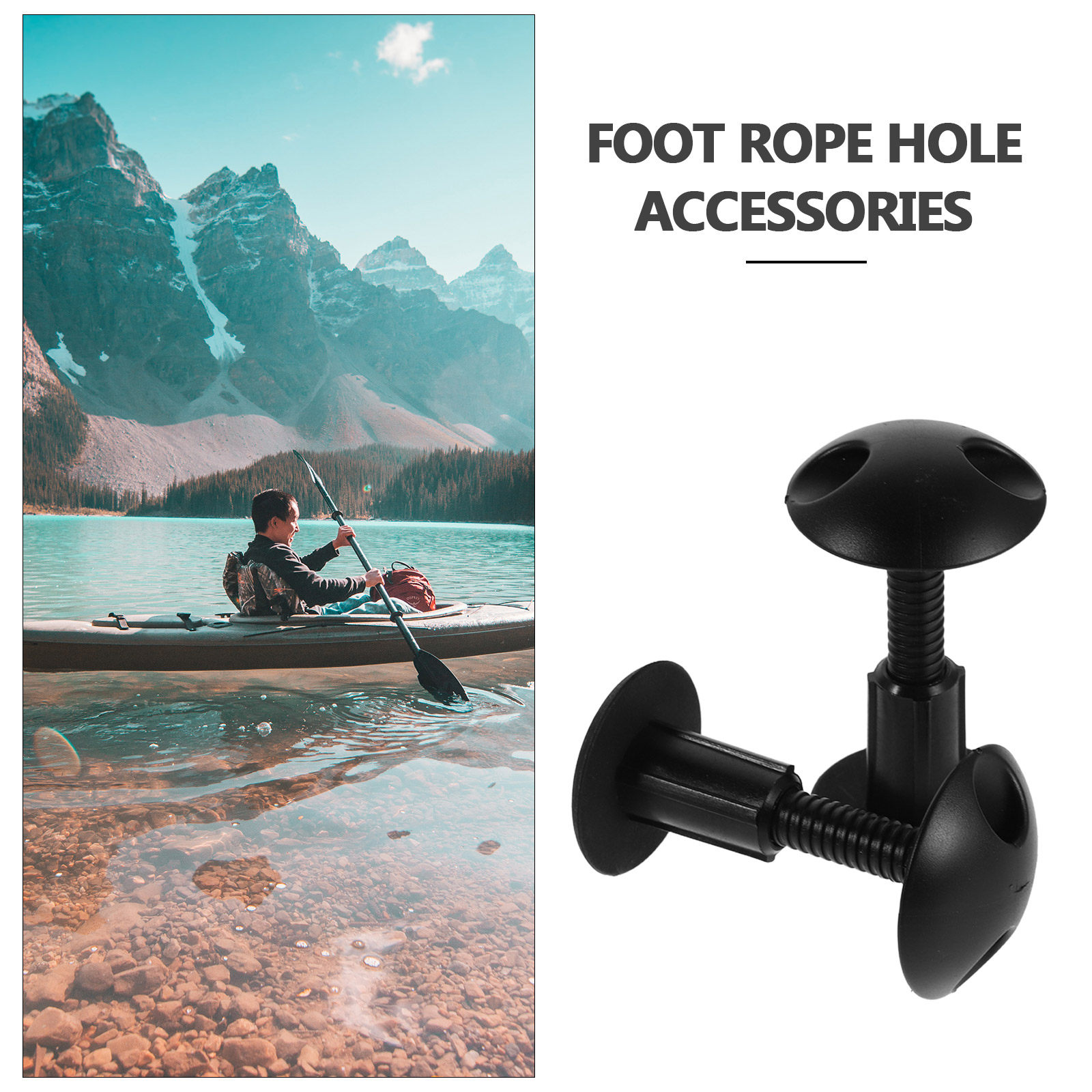 2個入り、黒色のプラスチック製サーフボード用プラグ。柔らかい - Surfboard Leash のレビューと価格