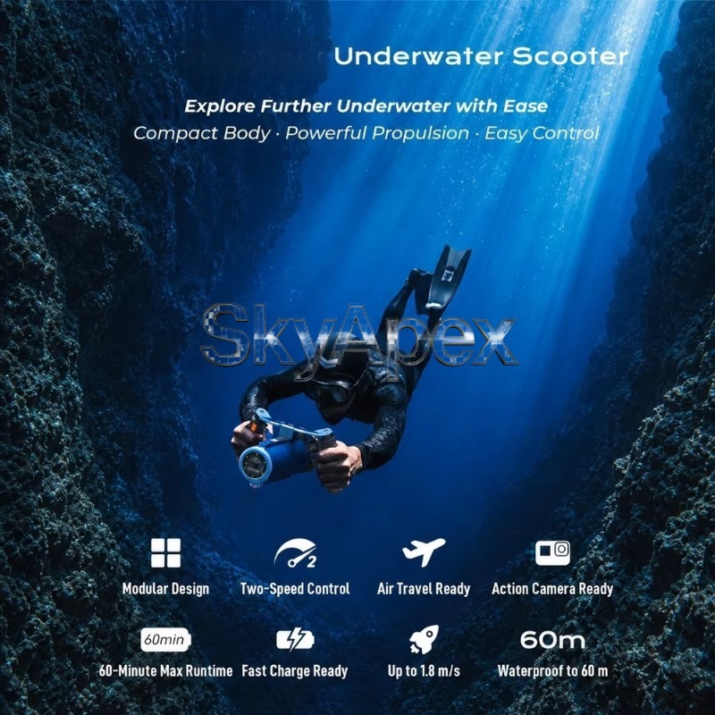 水中用小型推進装置。60mまでの防水性能を備え、耐久性に優れ - Snorkeling Gear のレビューと価格
