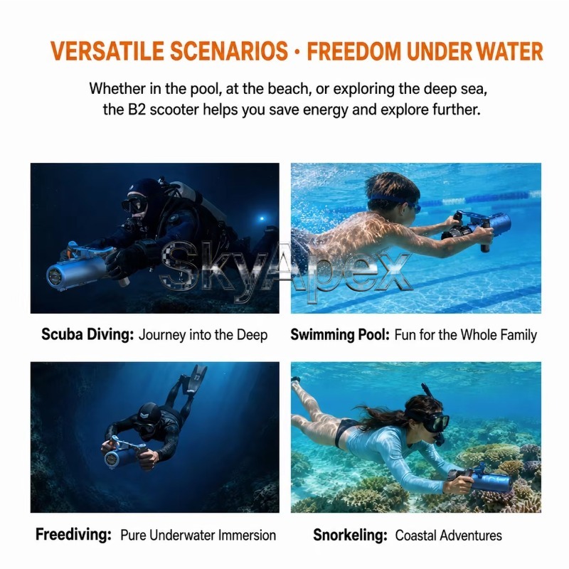 水中用小型推進装置。60mまでの防水性能を備え、耐久性に優れ - Snorkeling Gear のレビューと価格