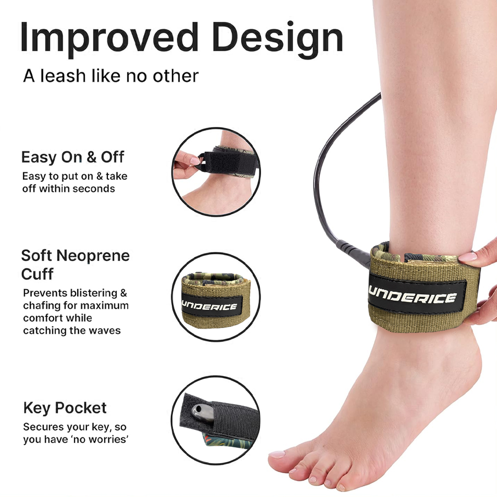 UICE サーフボードリーシュ 6-9フィート SUP アン - Surfboard Leash のレビューと価格
