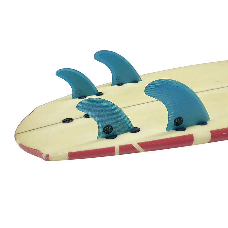 UPSURF M+GL クアッドフィン FCS ダブルタブ  - Surfboard Leash のレビューと価格