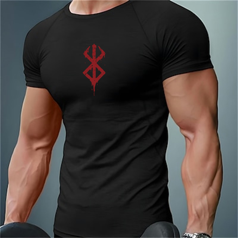 メンズプリントコンプレッションシャツ夏半袖ラッシュガードジム - Rash Guard のレビューと価格