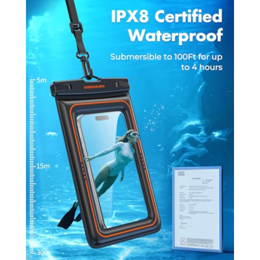 フローティング防水電話ポーチ2個パック、IPX8防水電話ケー - Dry Bag Waterproof のレビューと価格