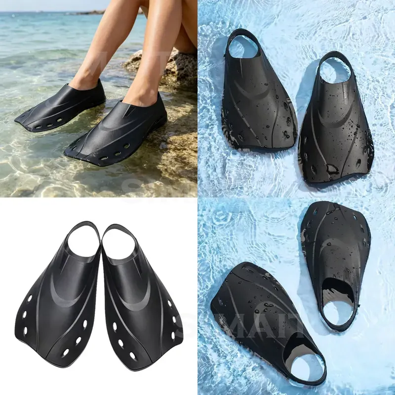 プロ仕様のショートTPR製ダイビングフィン。足全体を覆うタイ - Swim Fins のレビューと価格