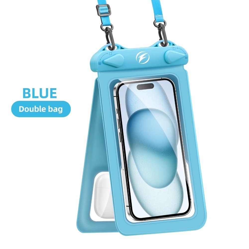 二重ポケット防水電話バッグ透明タッチスクリーン携帯電話防水バ - Dry Bag Waterproof のレビューと価格